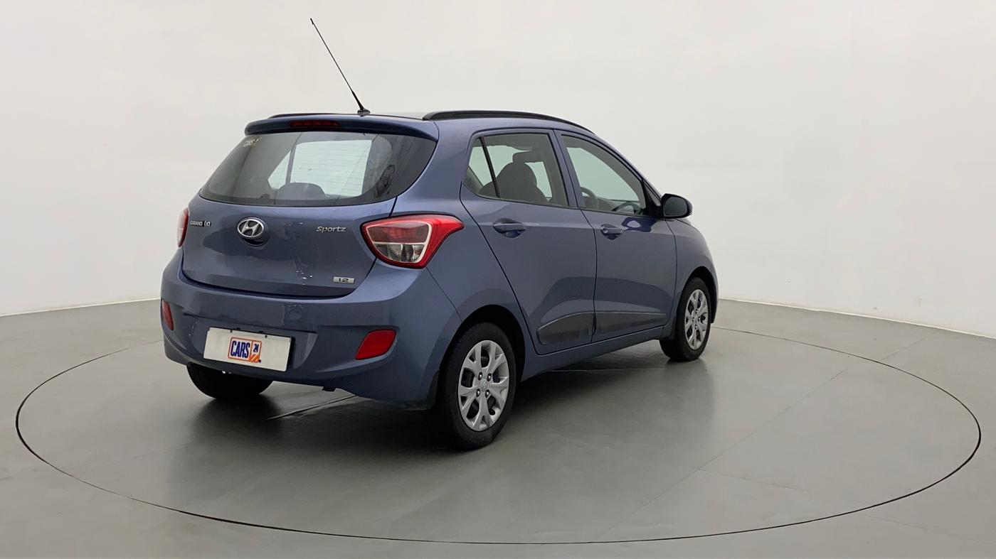 2016 Hyundai Grand i10 SPORTZ 1.2 KAPPA VTVT, Petrol, Manual, 57,790 km, Right Back Diagonal