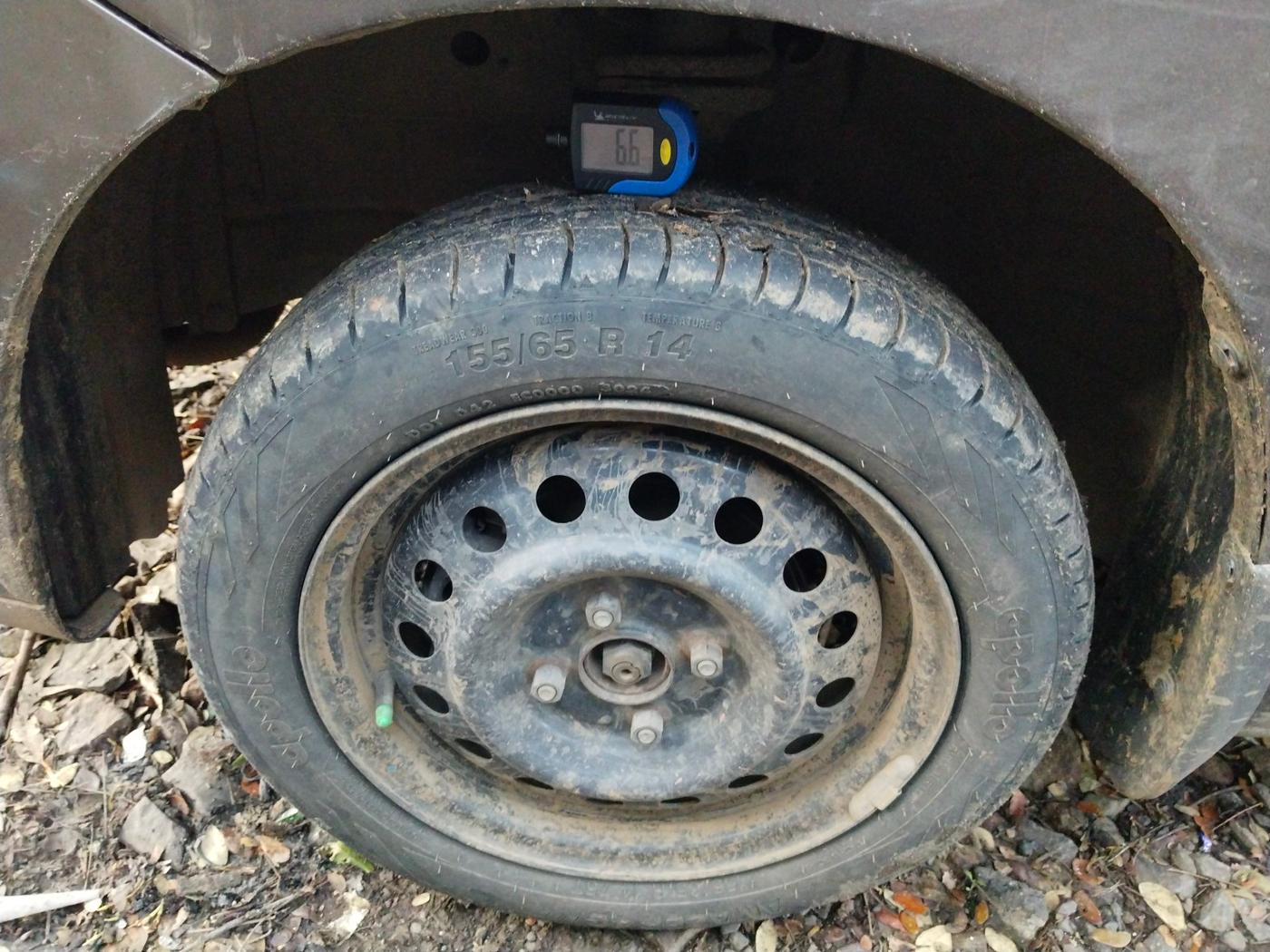 2012 Maruti Wagon R 1.0 VXI, Petrol, Manual, 1,21,000 km, tyre