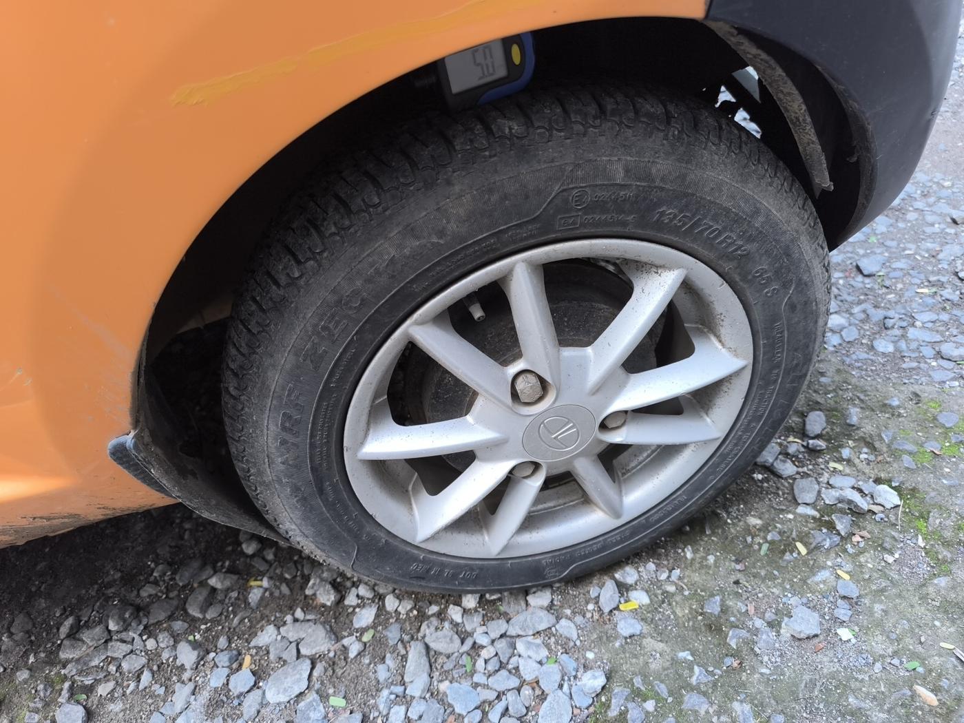 2012 Tata Nano CX, Petrol, Manual, 18,007 km, tyre