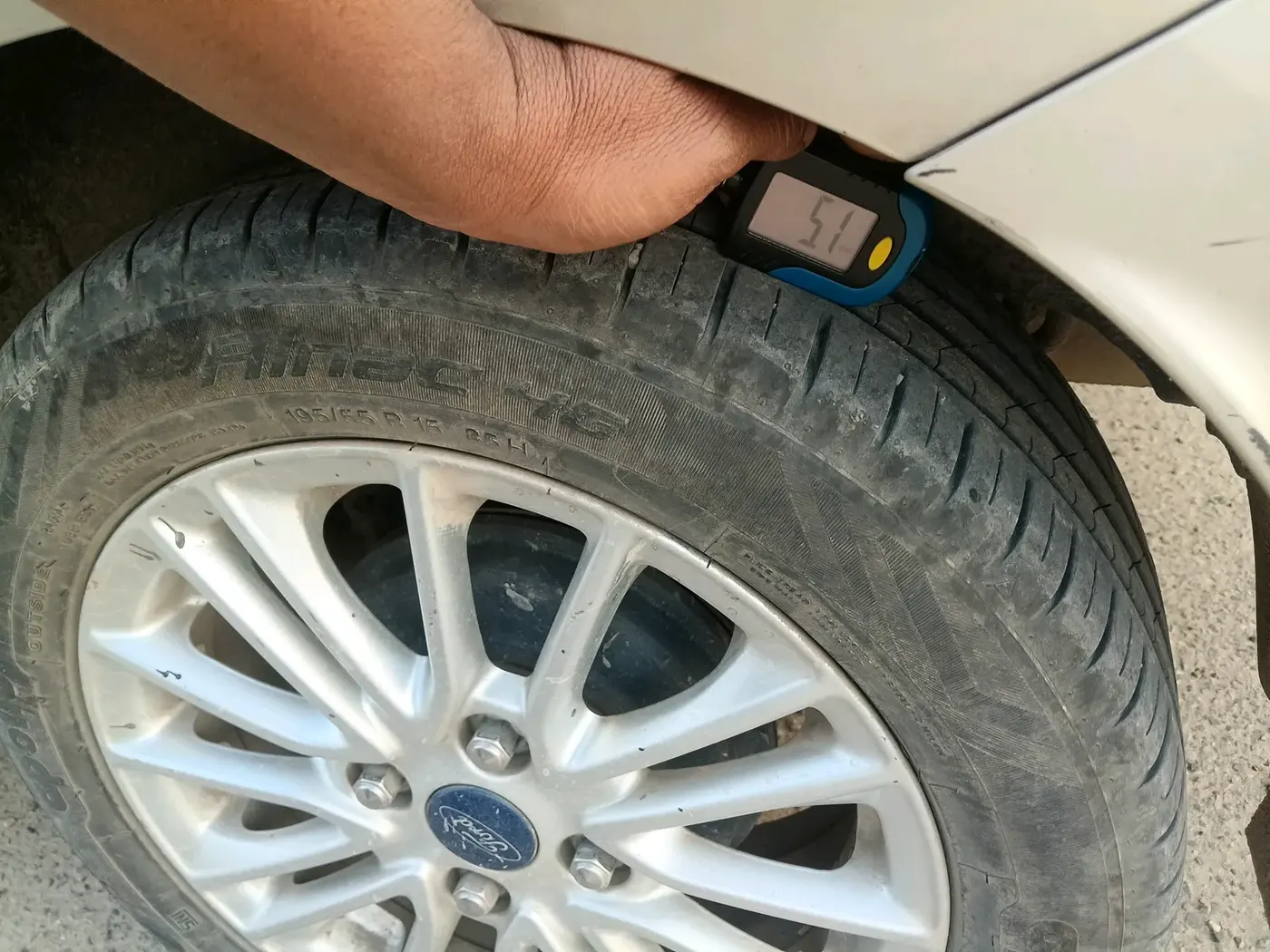 2019 Ford Figo Aspire TITANIUM PLUS 1.2 PETROL, Petrol, Manual, 41,314 km, tyre