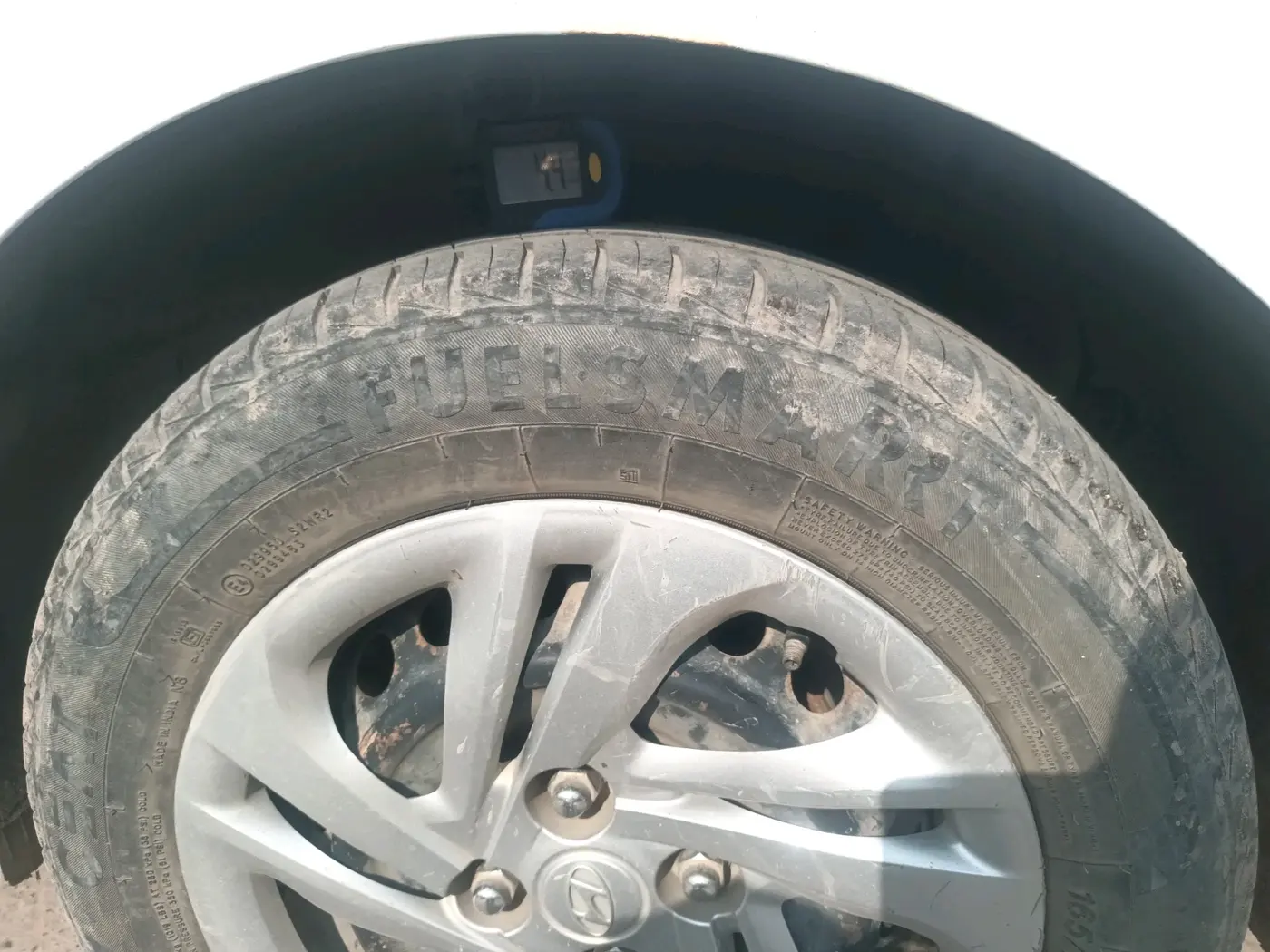 2020 Hyundai AURA S 1.2 CNG, Petrol, Manual, 96,907 km, tyre