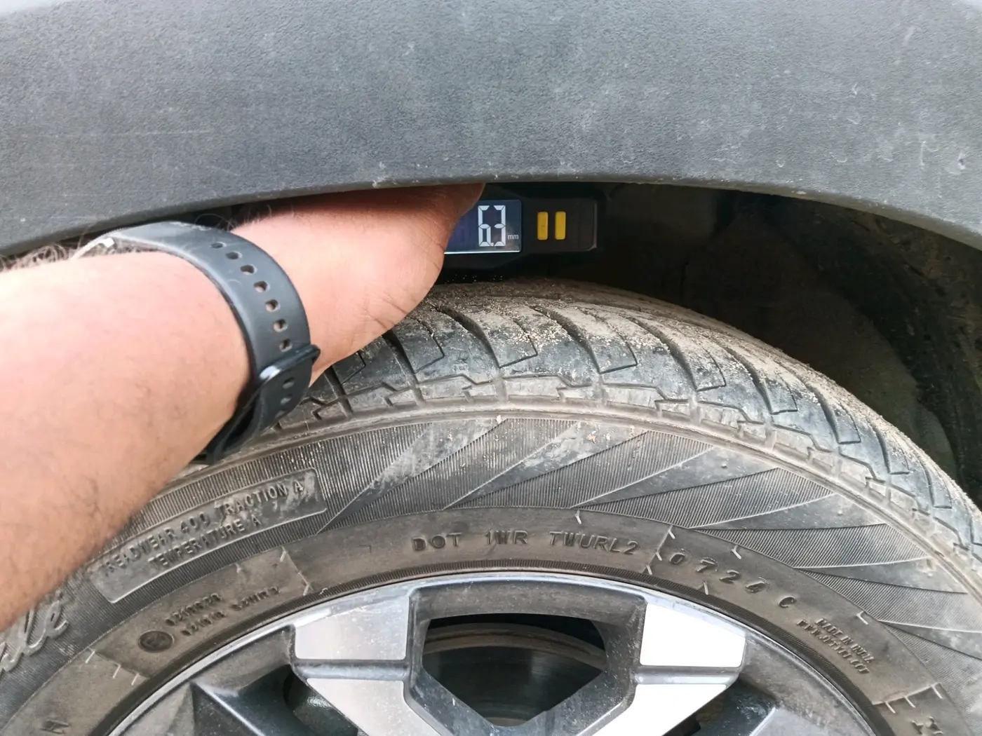 2024 Hyundai EXTER SX(O) CONNECT 1.2 AMT, Petrol, Automatic, 10,419 km, tyre