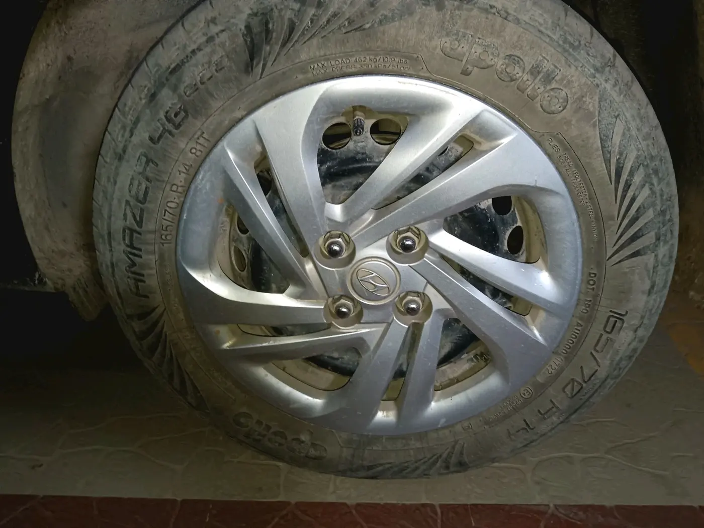 2022 Hyundai AURA S 1.2 CNG, CNG, Manual, 34,900 km, tyre