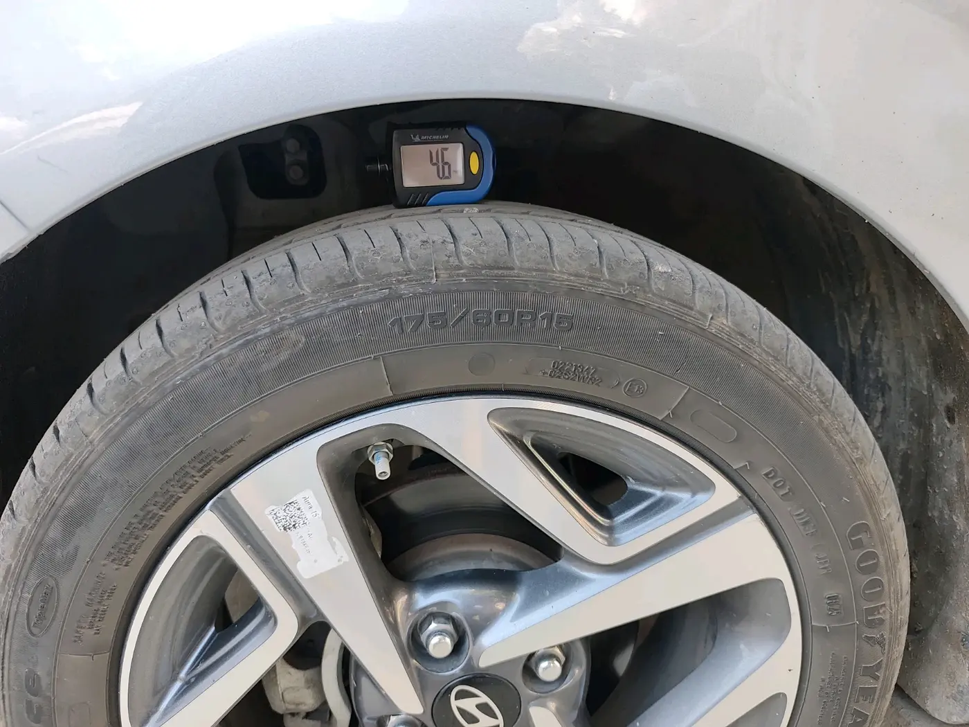 2024 Hyundai AURA SX 1.2 CNG, CNG, Manual, 48,538 km, tyre