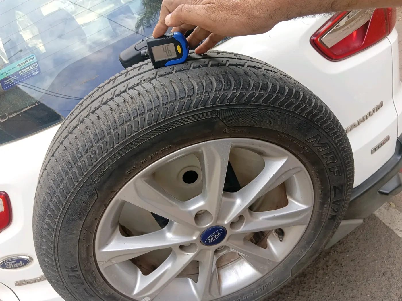 2018 Ford Ecosport TITANIUM 1.5L DIESEL, Diesel, Manual, 1,14,810 km, tyre