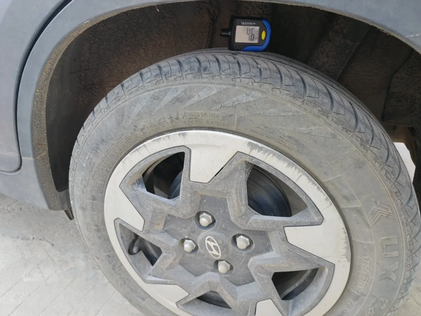 2023 Hyundai EXTER SX 1.2 CNG MT, CNG, Manual, 43,078 km, tyre