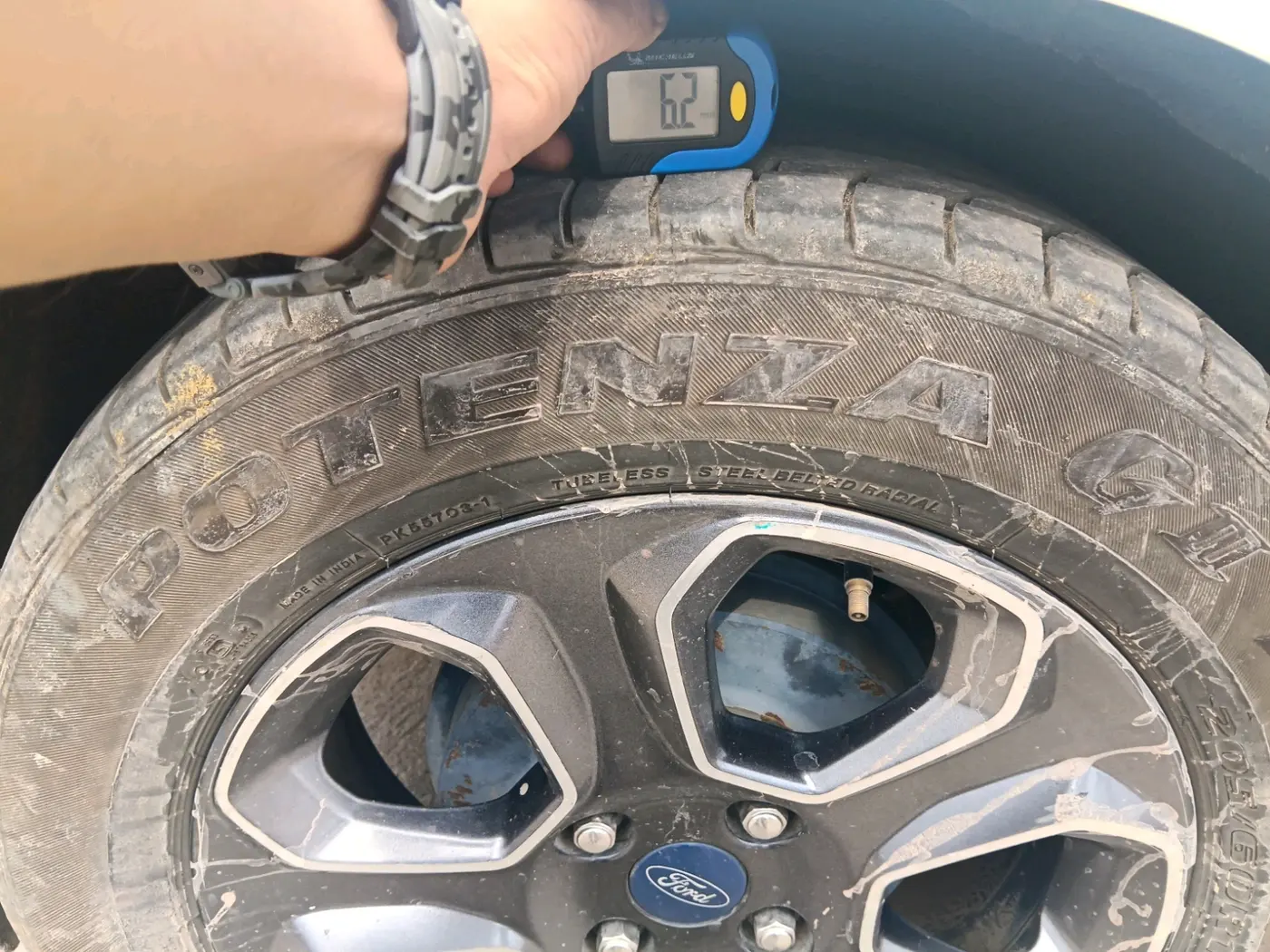 2019 Ford Ecosport TITANIUM 1.5L SPORTS(SUNROOF) DIESEL, Diesel, Manual, 1,63,730 km, tyre