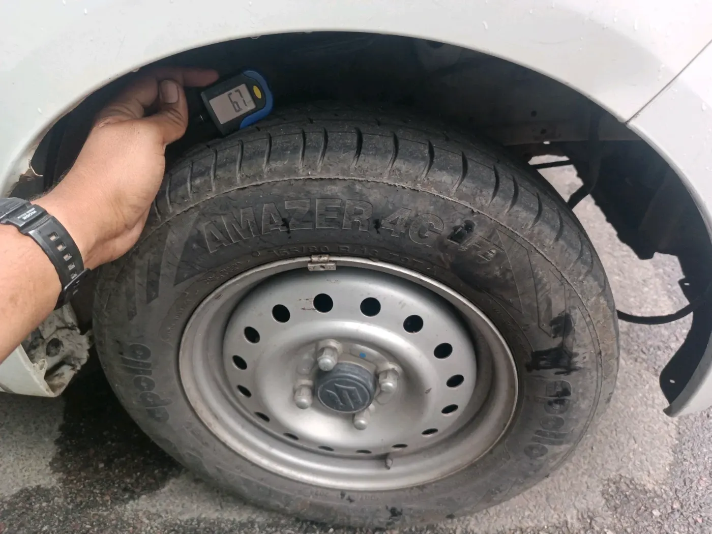 2020 Maruti New Wagon-R LXI CNG 1.0, CNG, Manual, 87,600 km, tyre