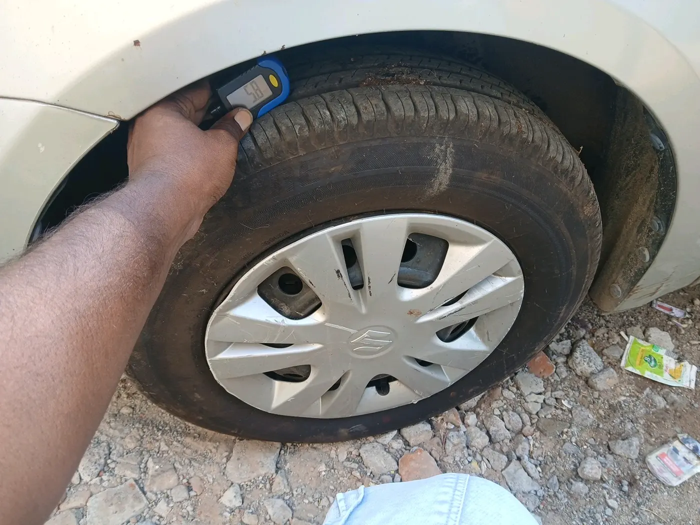 2007 Maruti Swift VXI 1.3, Petrol, Manual, 78,033 km, tyre