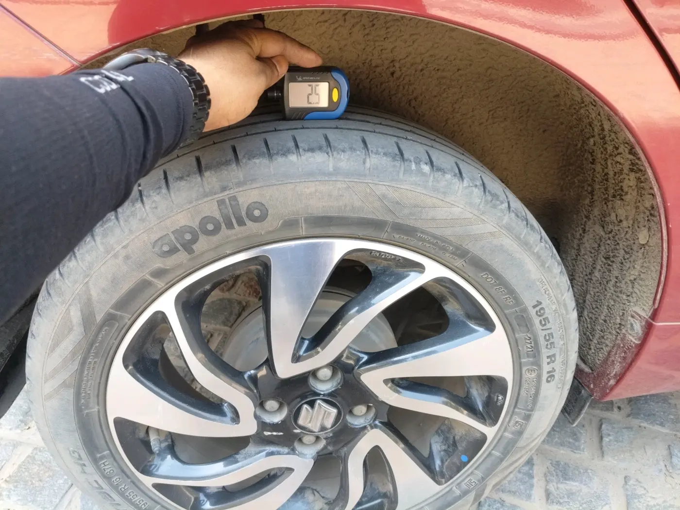 2021 Maruti Baleno ALPHA CVT PETROL 1.2, Petrol, Automatic, 77,500 km, tyre