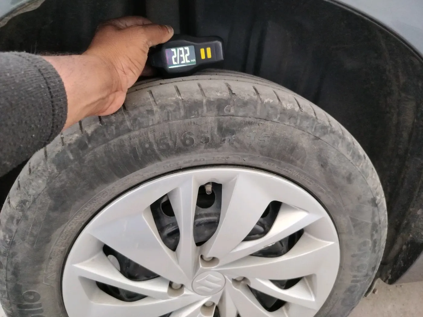 2023 Maruti Baleno DELTA CNG 1.2L, CNG, Manual, 70,935 km, tyre