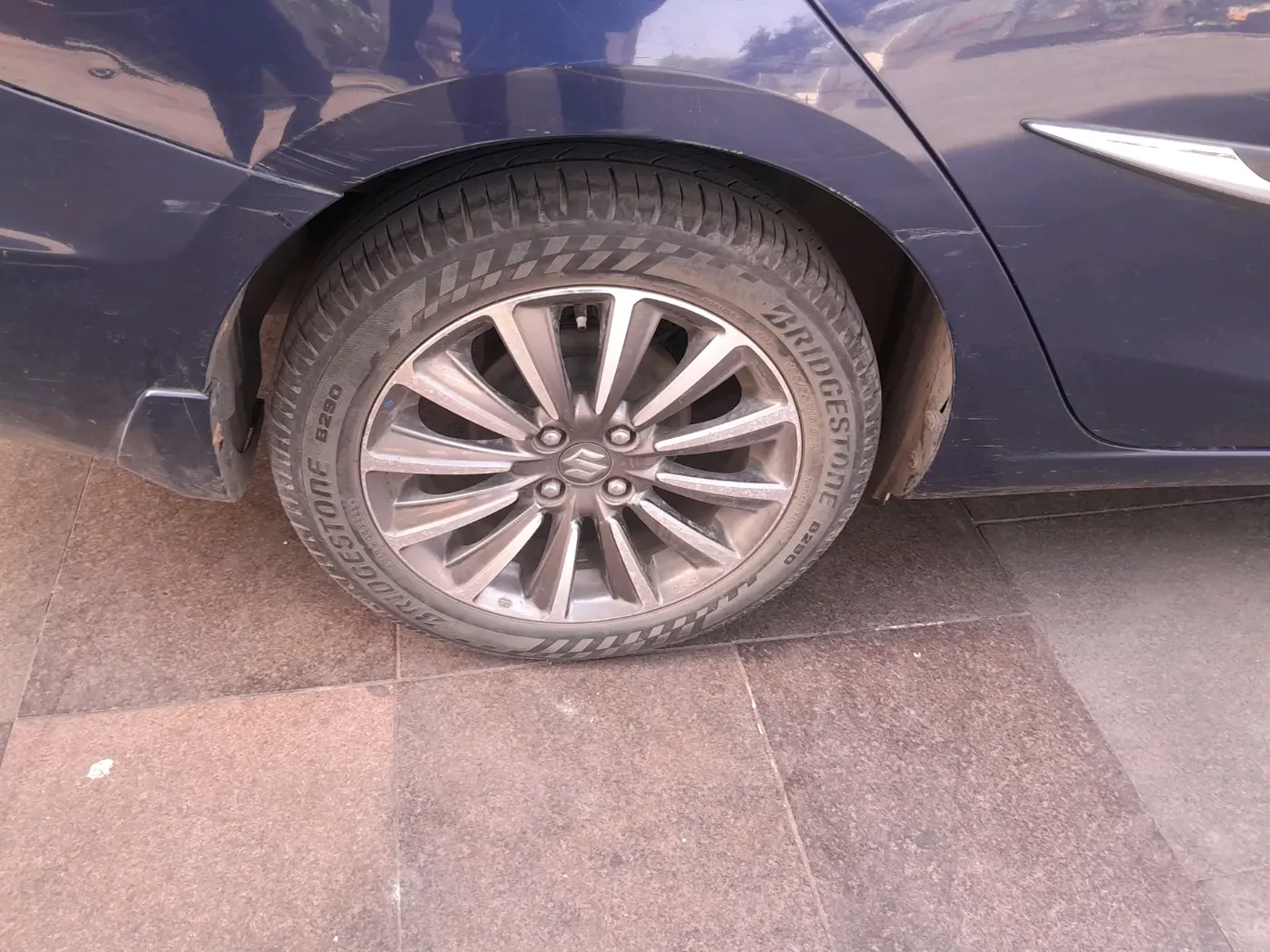 2018 Maruti Ciaz ALPHA 1.5 SHVS PETROL, Petrol, Manual, 89,000 km, tyre
