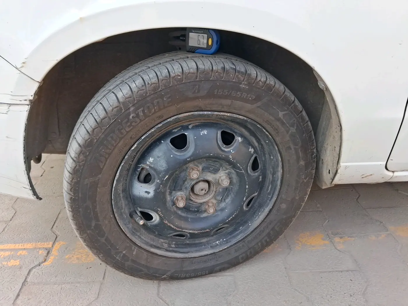 2012 Maruti Alto K10 VXI, CNG, Manual, 67,000 km, tyre
