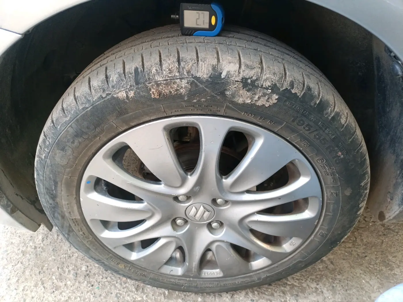 2018 Maruti Baleno ALPHA PETROL 1.2, CNG, Manual, 1,32,444 km, tyre