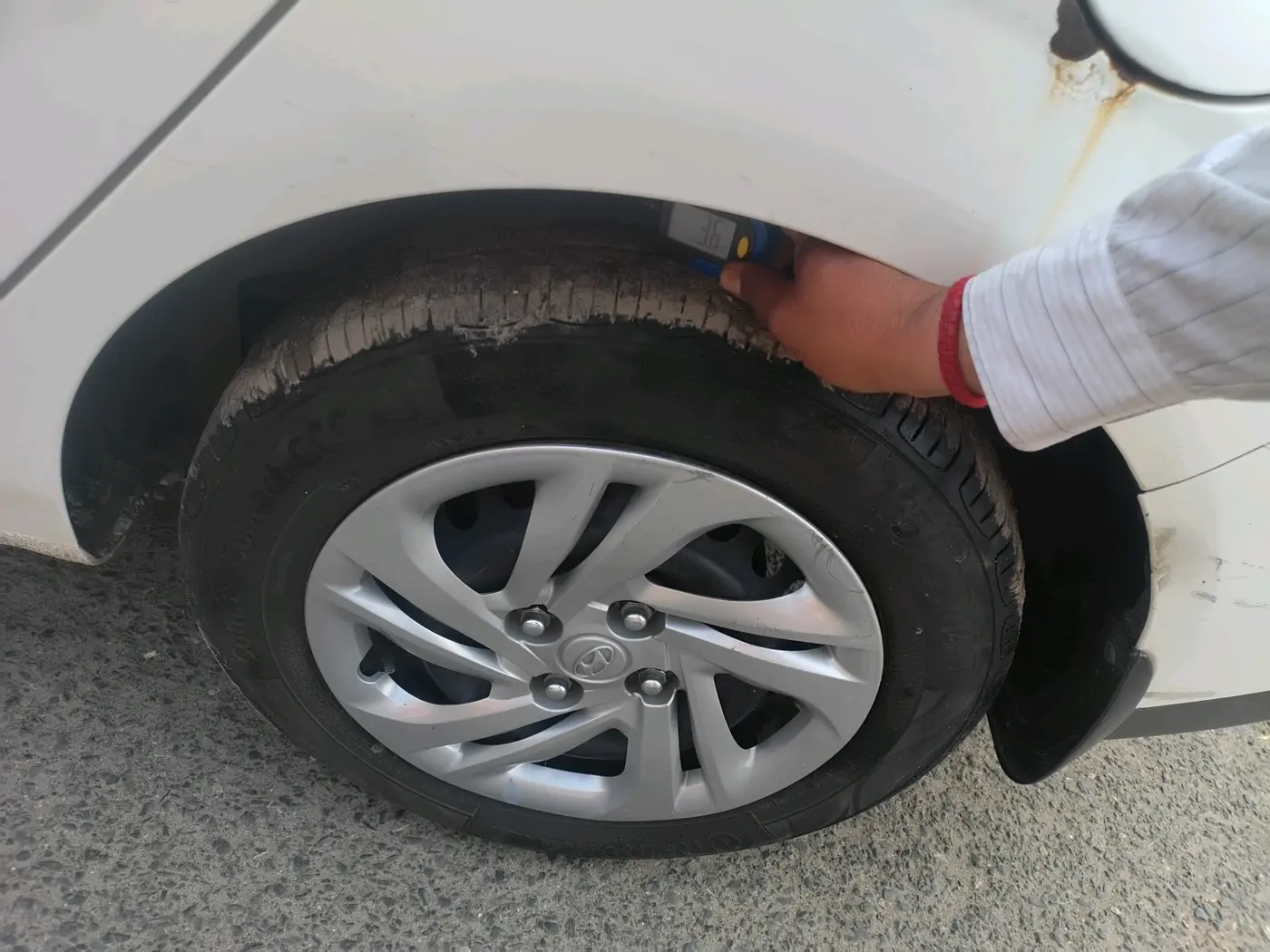 2022 Hyundai AURA S 1.2 CNG, CNG, Manual, 86,373 km, tyre
