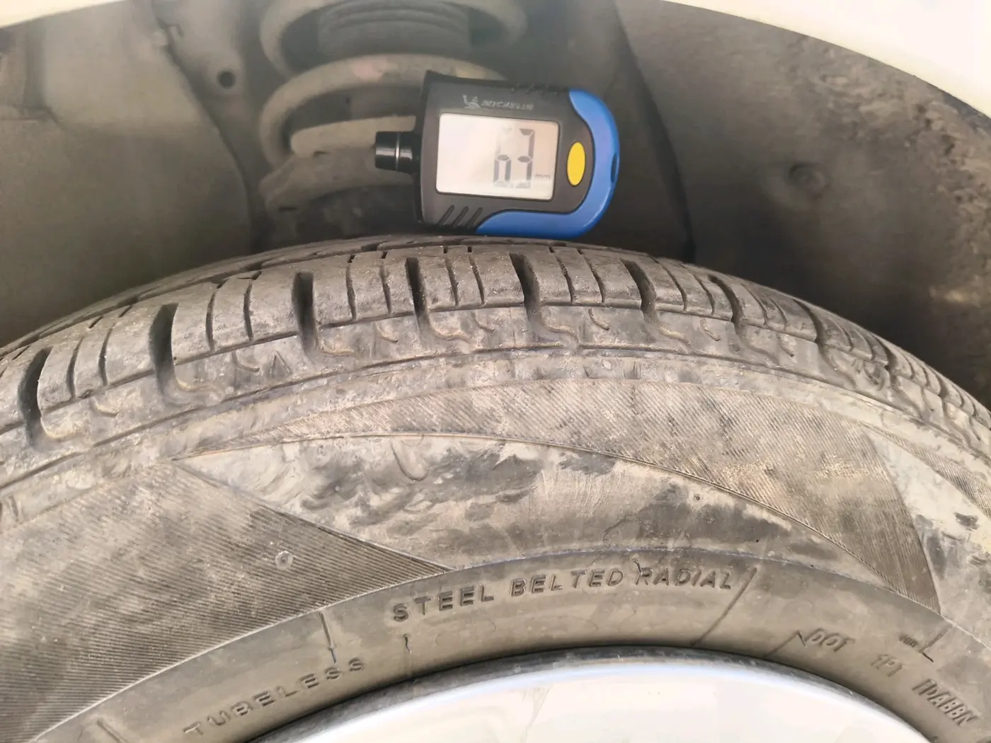 2014 Hyundai Xcent S 1.2, CNG, Manual, 1,12,786 km, tyre