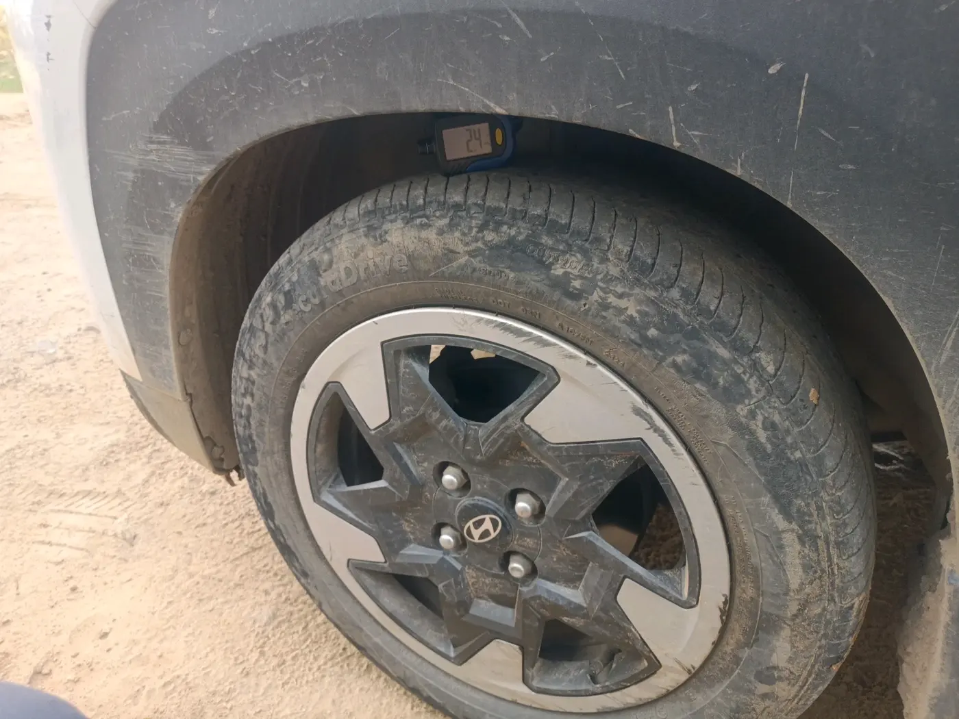 2024 Hyundai EXTER SX 1.2 CNG MT, CNG, Manual, 46,903 km, tyre
