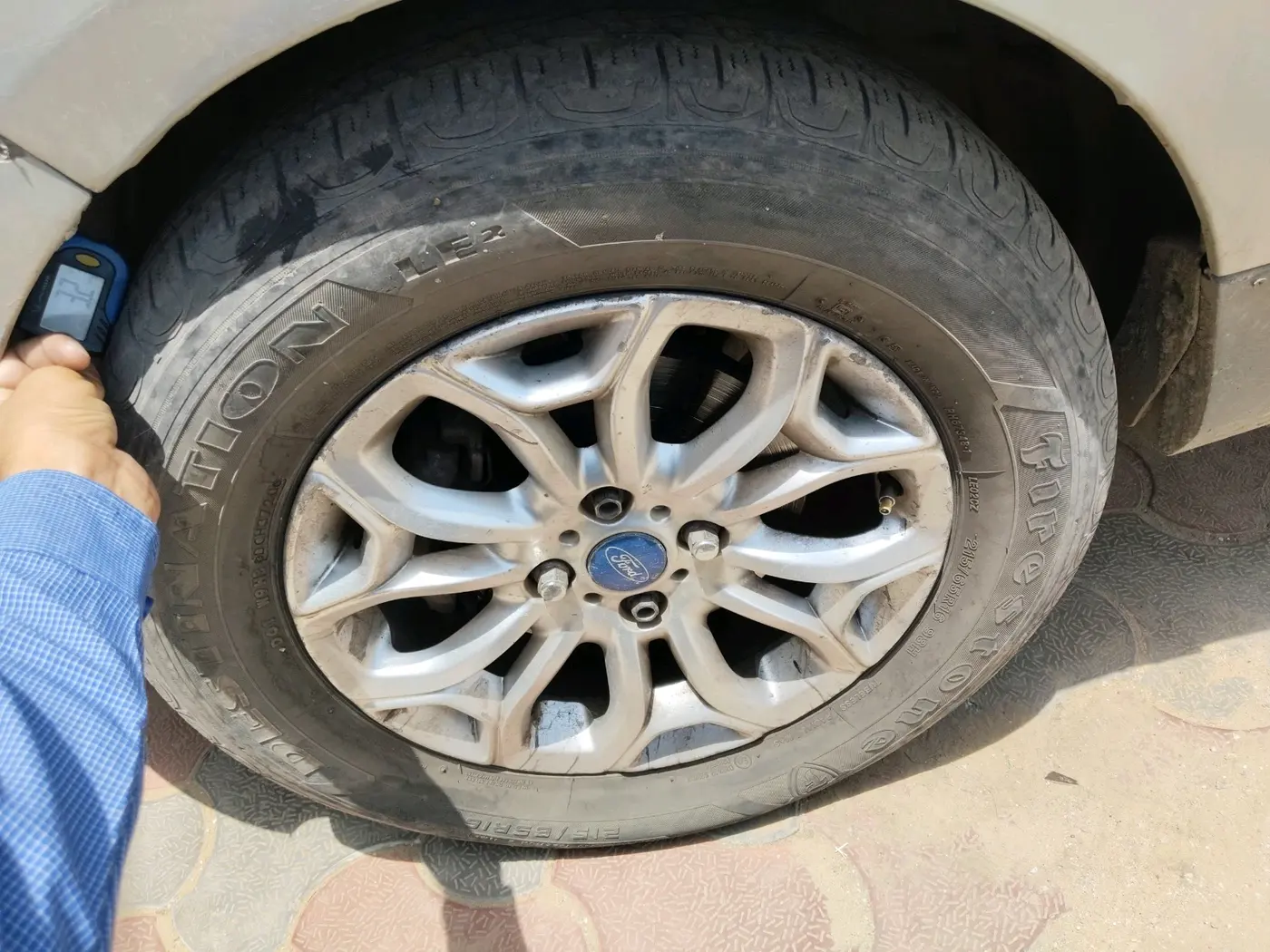 2013 Ford Ecosport TITANIUM 1.5L DIESEL, Diesel, Manual, 1,54,924 km, tyre