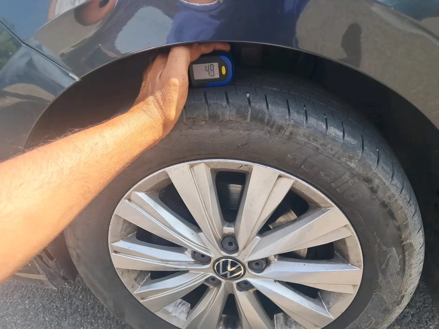 2023 Volkswagen VIRTUS HIGHLINE TSI 1.0 MT, Petrol, Manual, 70,168 km, tyre