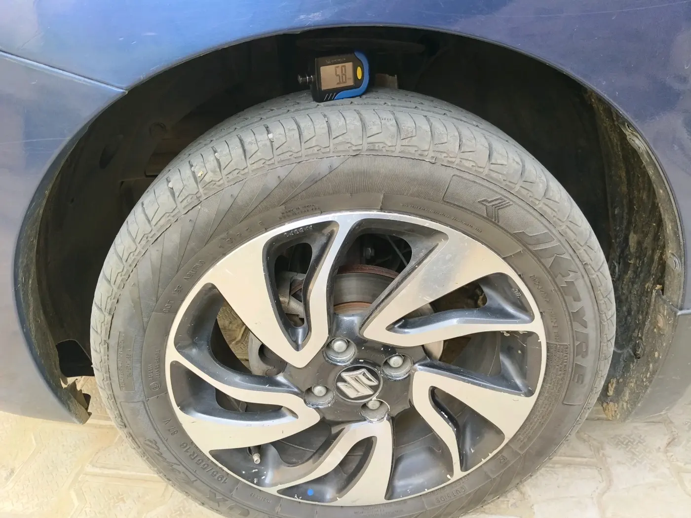 2019 Maruti Baleno ZETA PETROL 1.2, CNG, Manual, 1,71,558 km, tyre