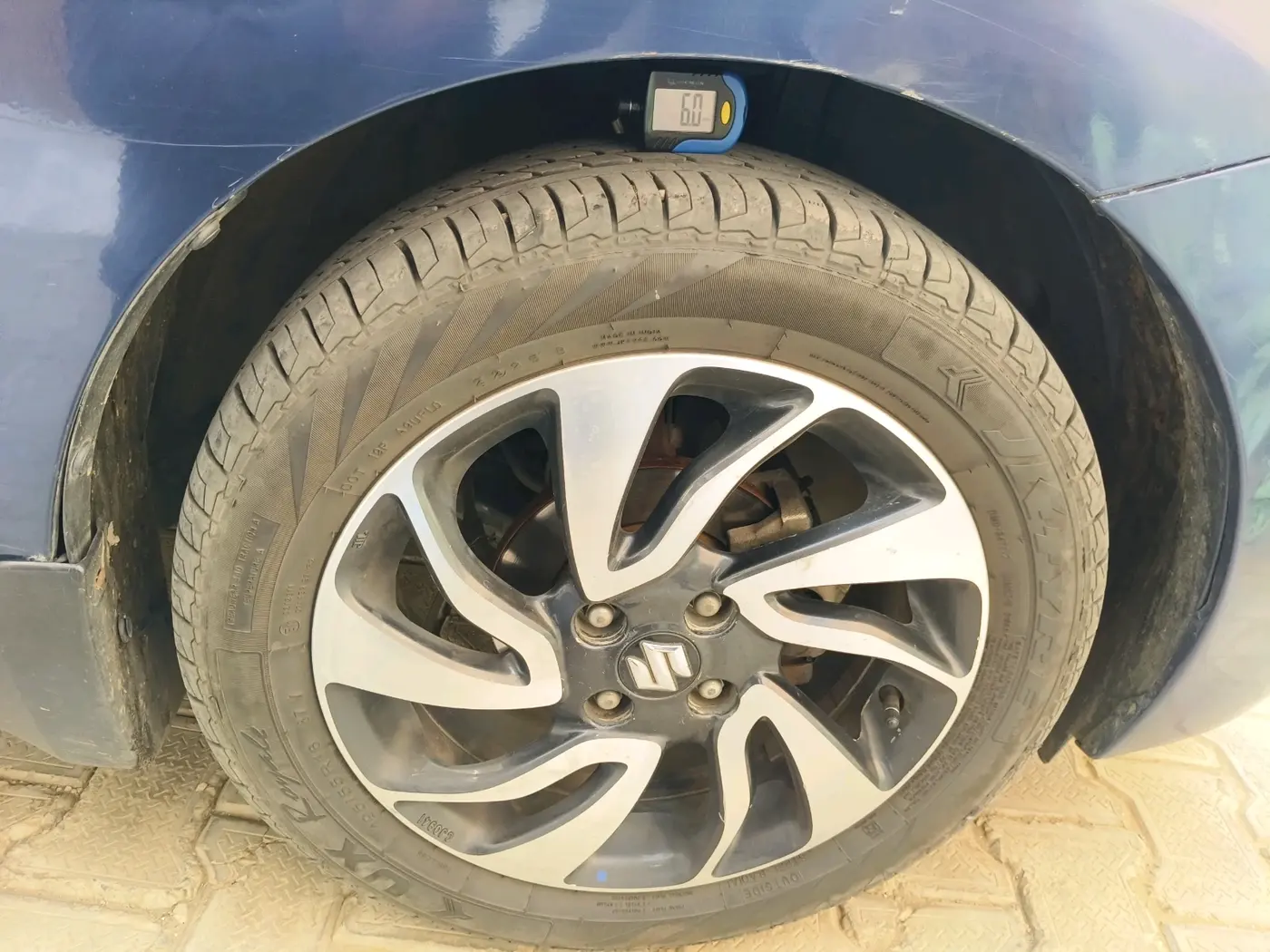 2019 Maruti Baleno ZETA PETROL 1.2, CNG, Manual, 1,71,558 km, tyre