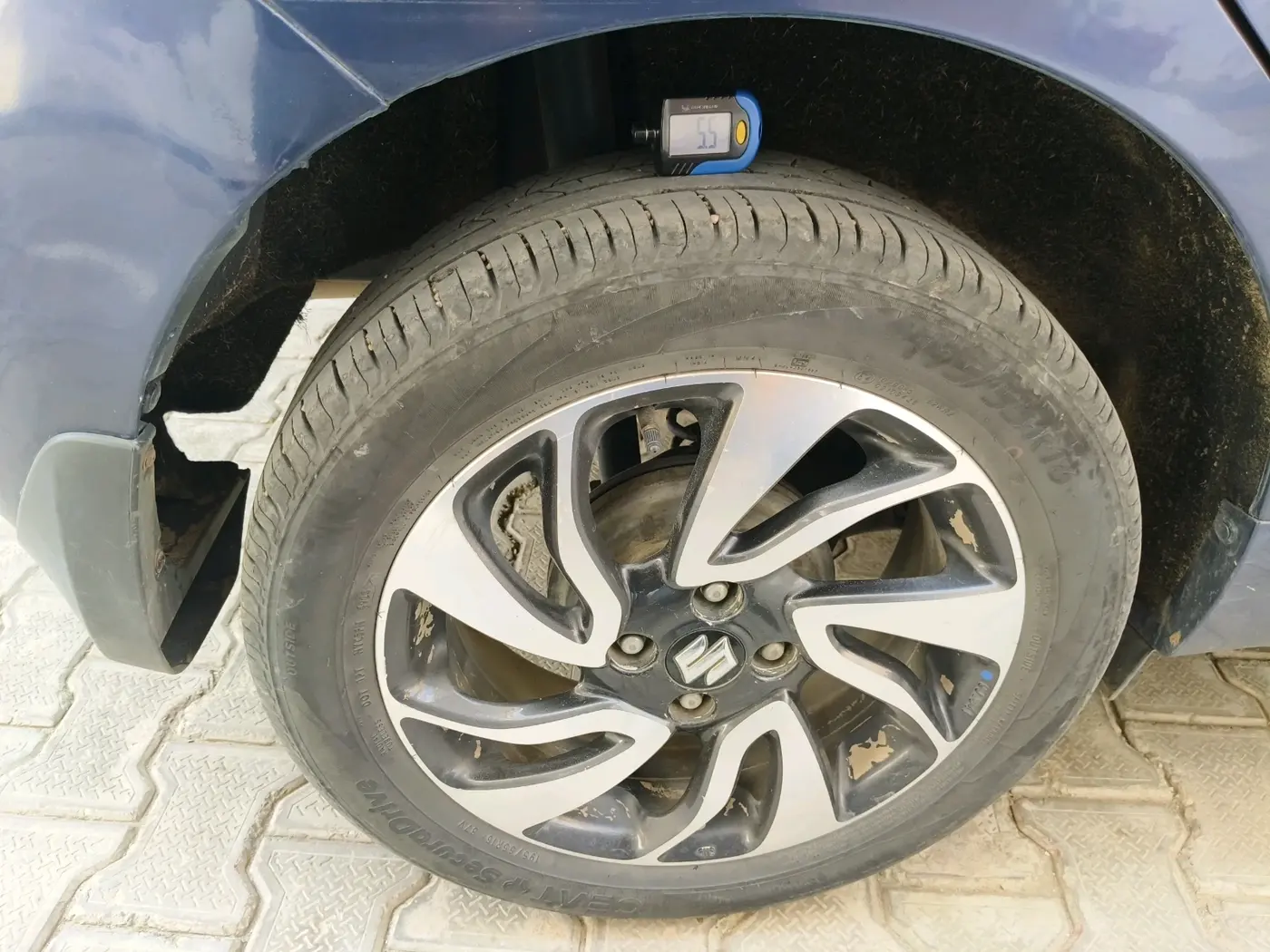 2019 Maruti Baleno ZETA PETROL 1.2, CNG, Manual, 1,71,558 km, tyre