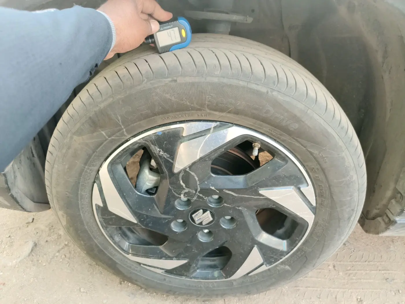 2025 Maruti Victoris Zxi Plus (O) 1.5 6AT Dual Tone, Petrol, Automatic, 24,795 km, tyre