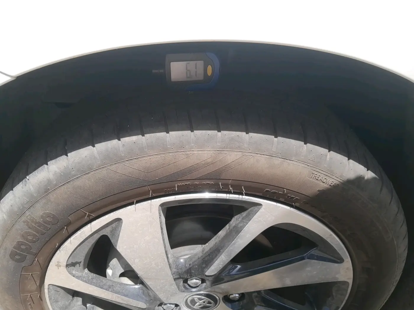 2025 Toyota Glanza G E-CNG, CNG, Manual, 12,166 km, tyre