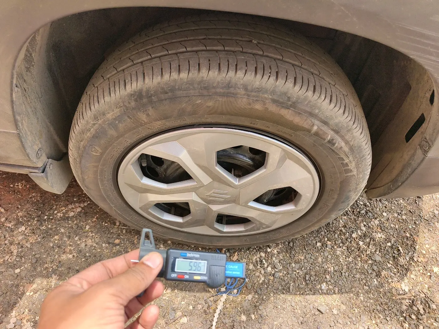 2024 Maruti BREZZA VXI S-CNG, CNG, Manual, 16,792 km, tyre