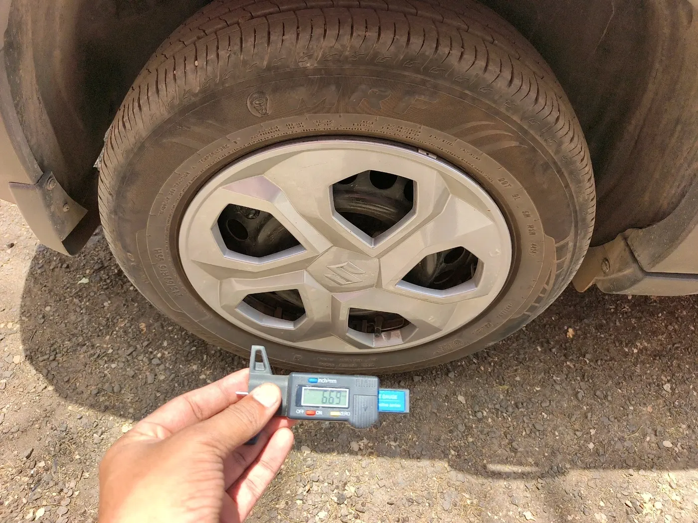 2024 Maruti BREZZA VXI S-CNG, CNG, Manual, 16,792 km, tyre