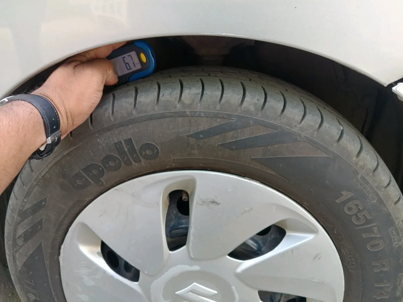 2017 Maruti Celerio VXI CNG, CNG, Manual, 1,96,180 km, tyre