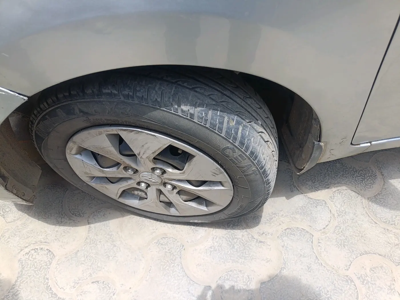 2019 Hyundai Xcent S 1.2, CNG, Manual, 77,241 km, tyre