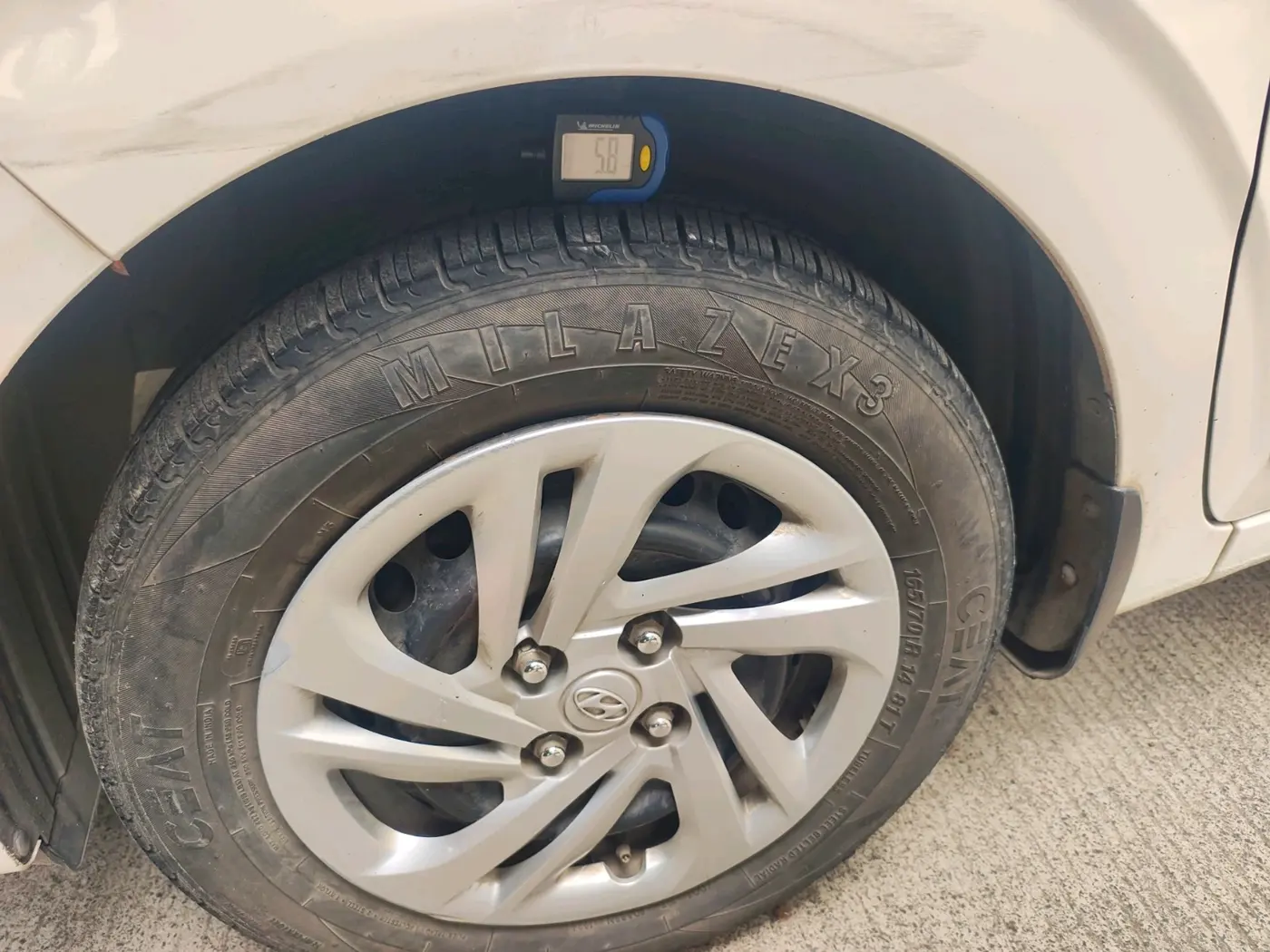 2021 Hyundai AURA S 1.2 CNG, CNG, Manual, 58,438 km, tyre