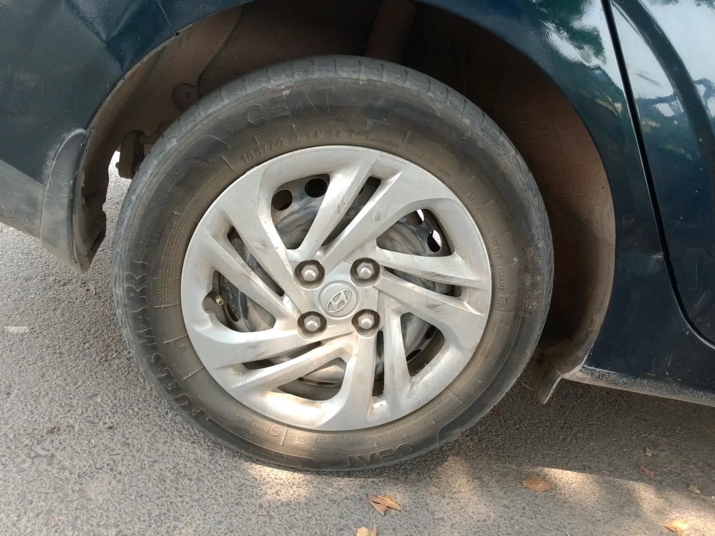 2022 Hyundai AURA S 1.2 CNG, CNG, Manual, 78,255 km, tyre