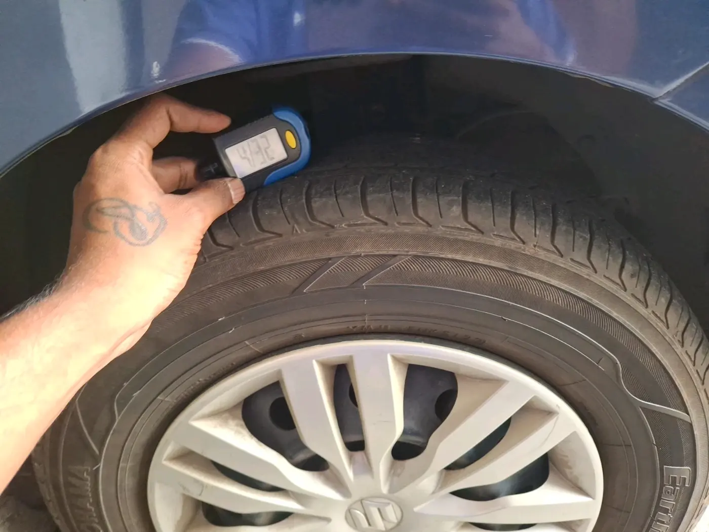 2021 Maruti Dzire VXI, Petrol, Manual, 1,10,918 km, tyre