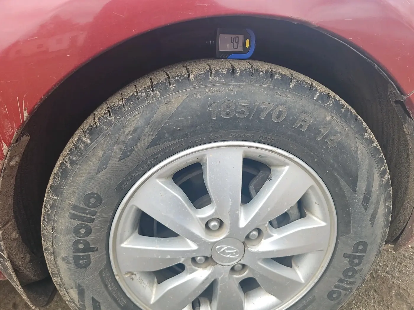 2014 Hyundai i20 SPORTZ 1.4 AT, CNG, Automatic, 63,461 km, tyre