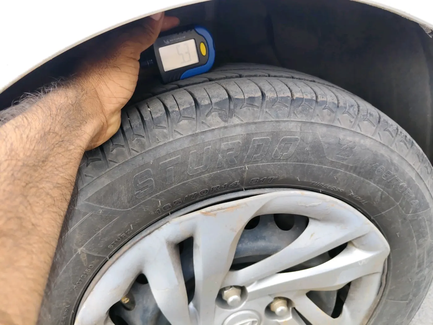 2021 Hyundai AURA S 1.2 CNG, CNG, Manual, 98,862 km, tyre