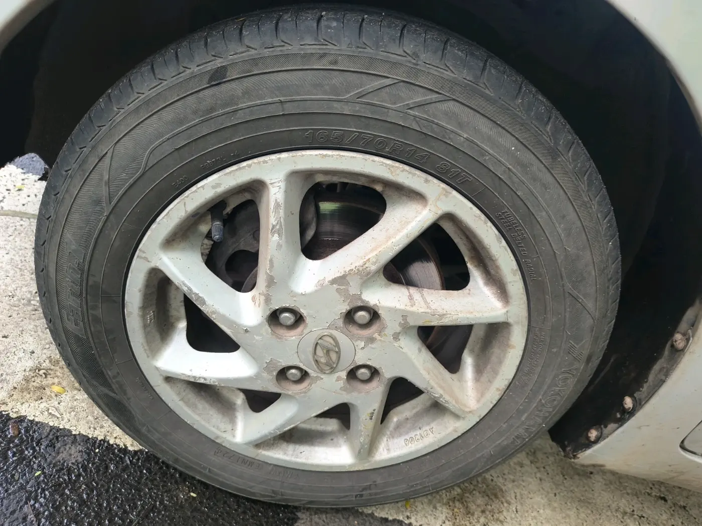 2014 Hyundai Xcent S 1.2, CNG, Manual, 1,82,744 km, tyre