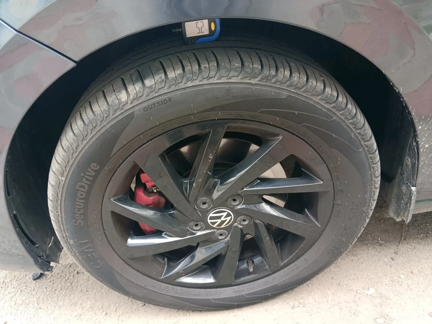 2023 Volkswagen VIRTUS GT Edge 1.5 TSI EVO DSG, Petrol, Automatic, 57,448 km, tyre