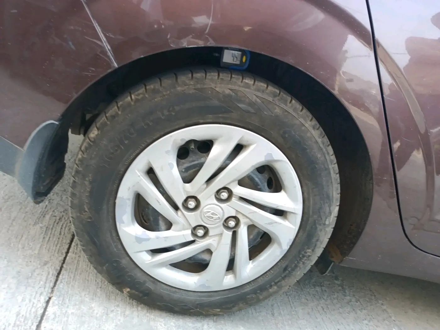 2021 Hyundai AURA S 1.2 CNG, CNG, Manual, 88,363 km, tyre