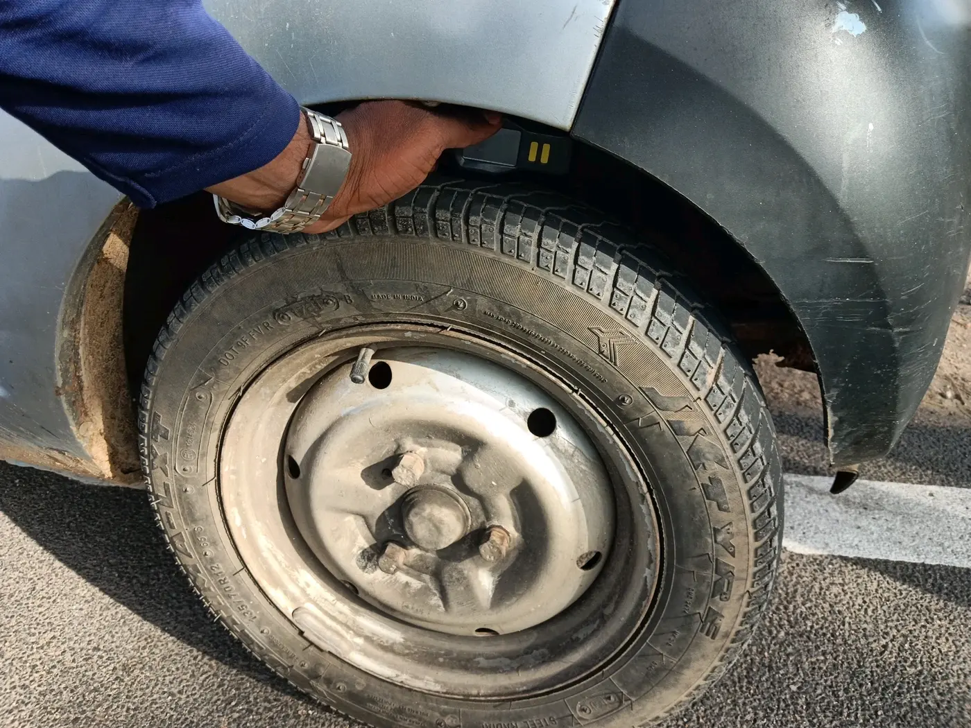 2011 Tata Nano CX, Petrol, Manual, 94,097 km, tyre