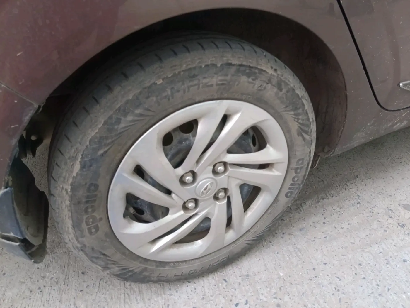 2021 Hyundai AURA S 1.2 CNG, CNG, Manual, 80,494 km, tyre