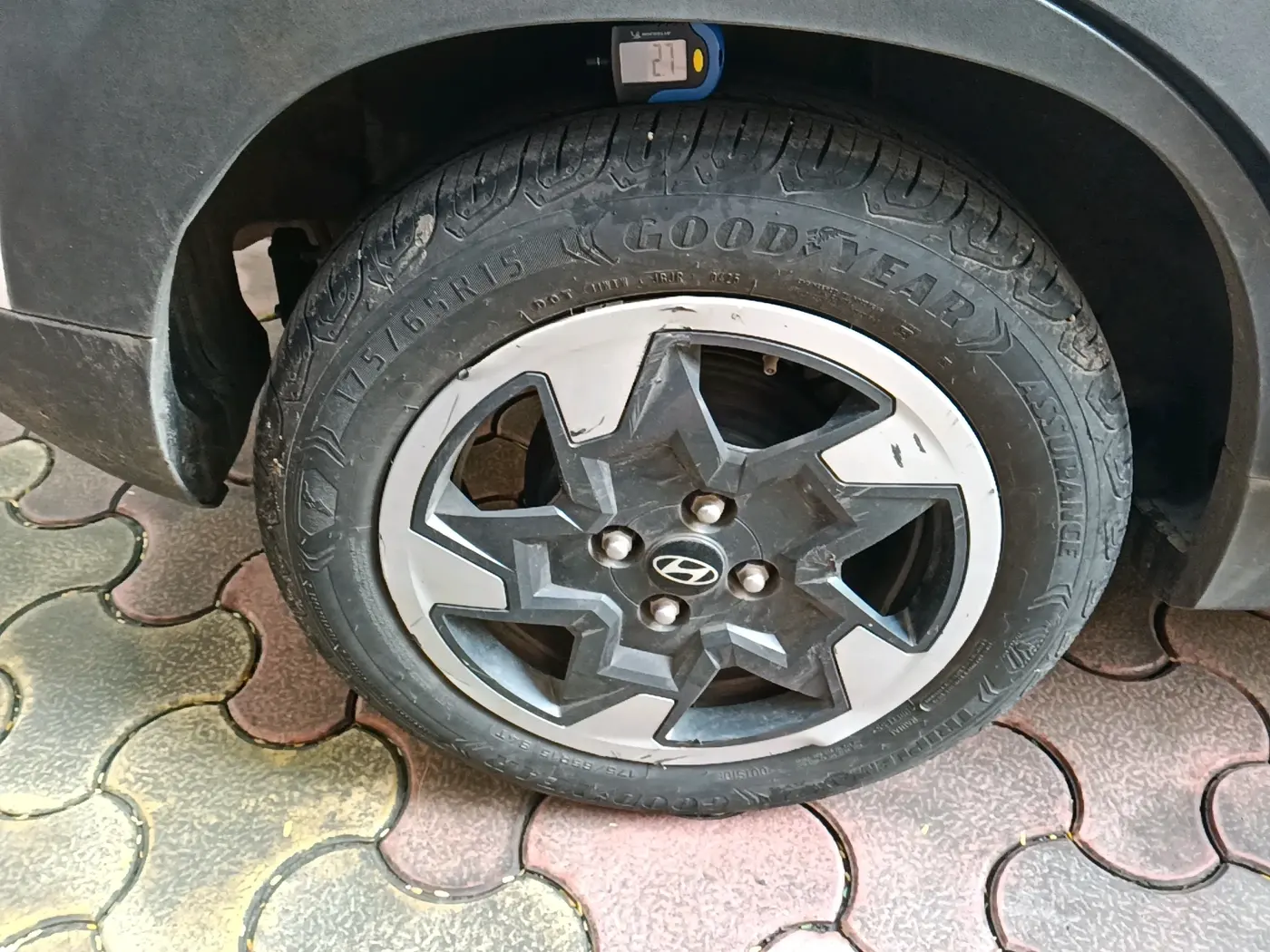 2023 Hyundai EXTER SX 1.2 CNG MT, CNG, Manual, 72,775 km, tyre