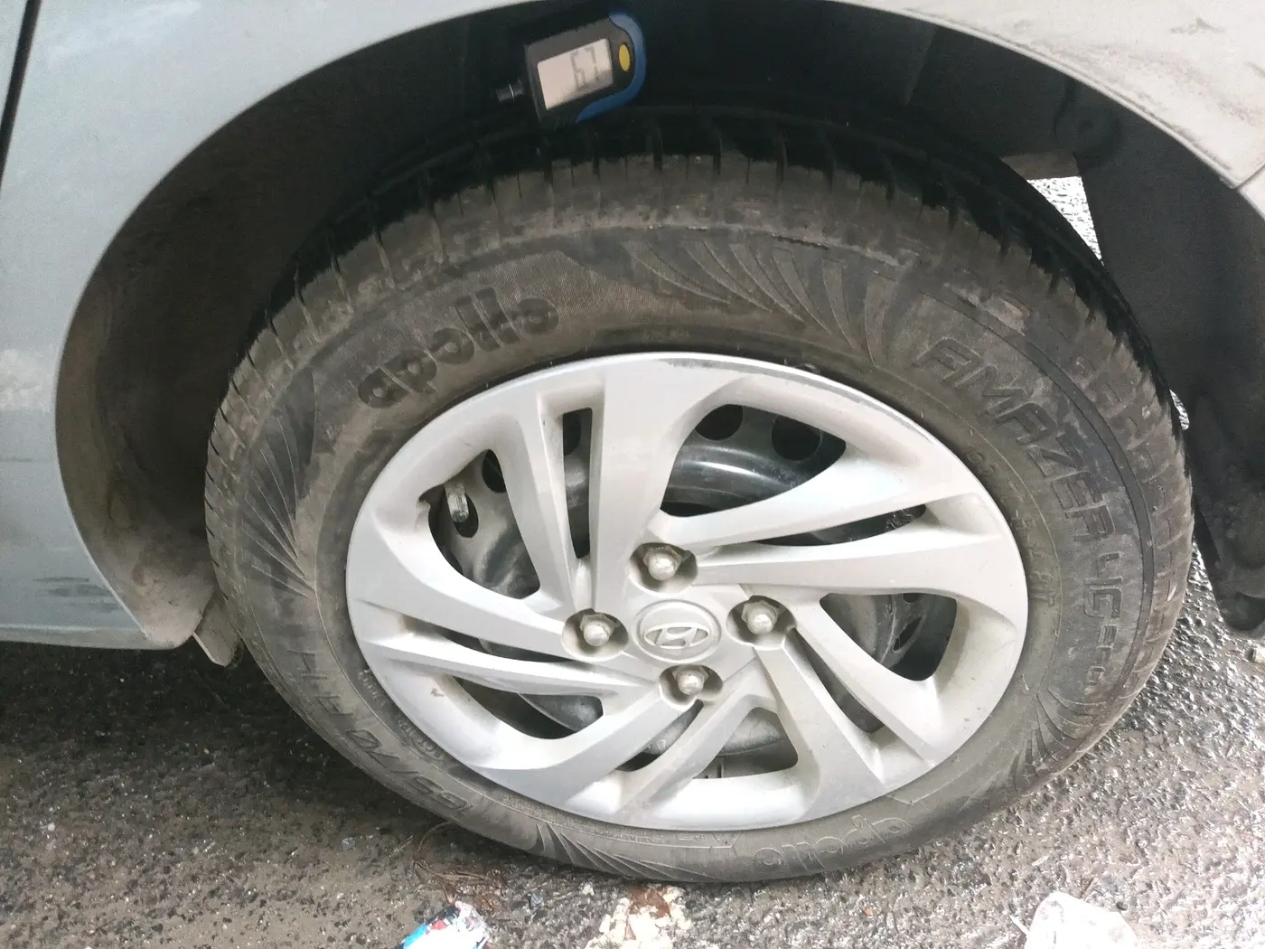 2022 Hyundai AURA S 1.2 CNG, CNG, Manual, 21,000 km, tyre