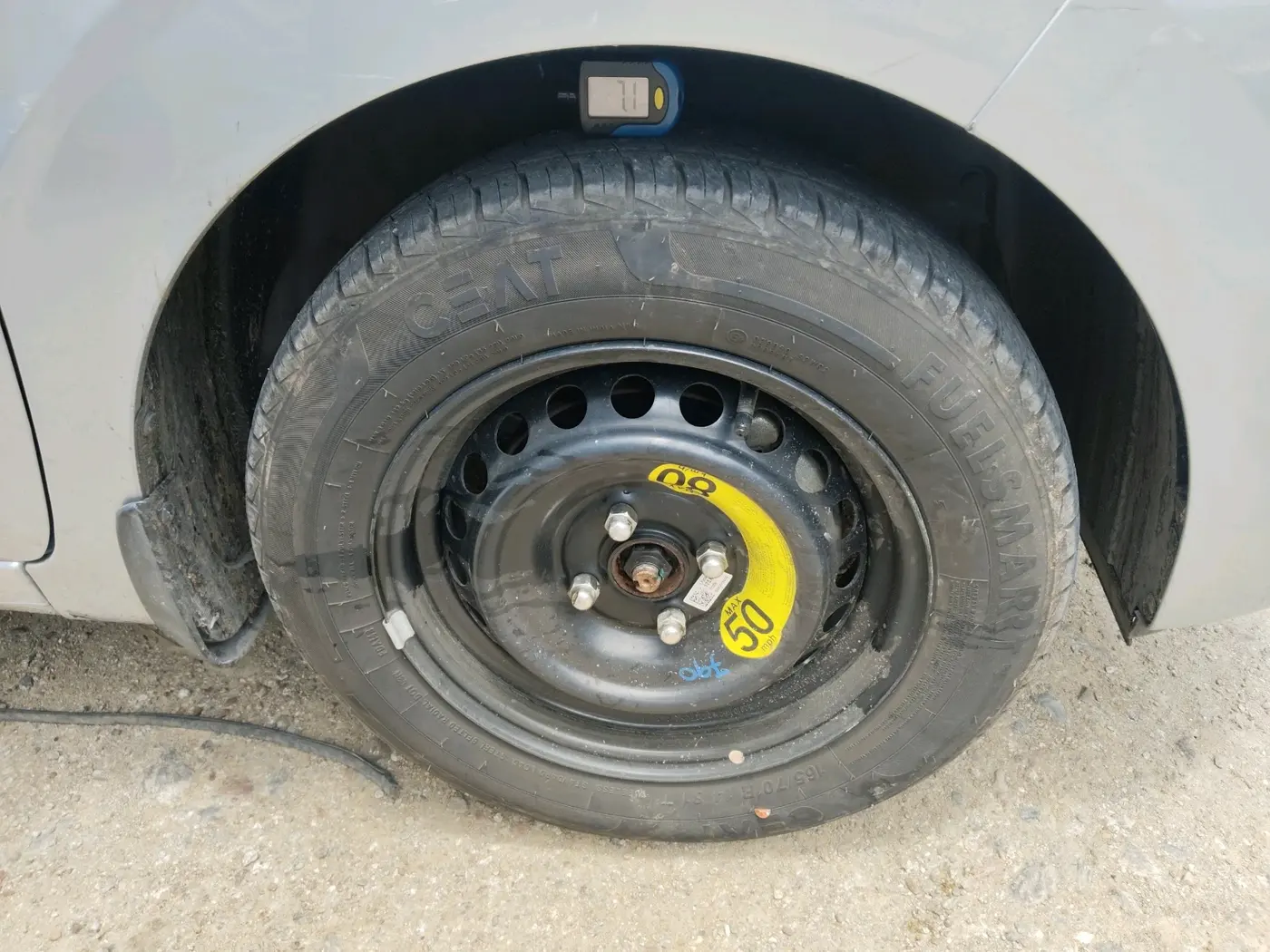 2024 Hyundai AURA SX 1.2 CNG, CNG, Manual, 34,792 km, tyre