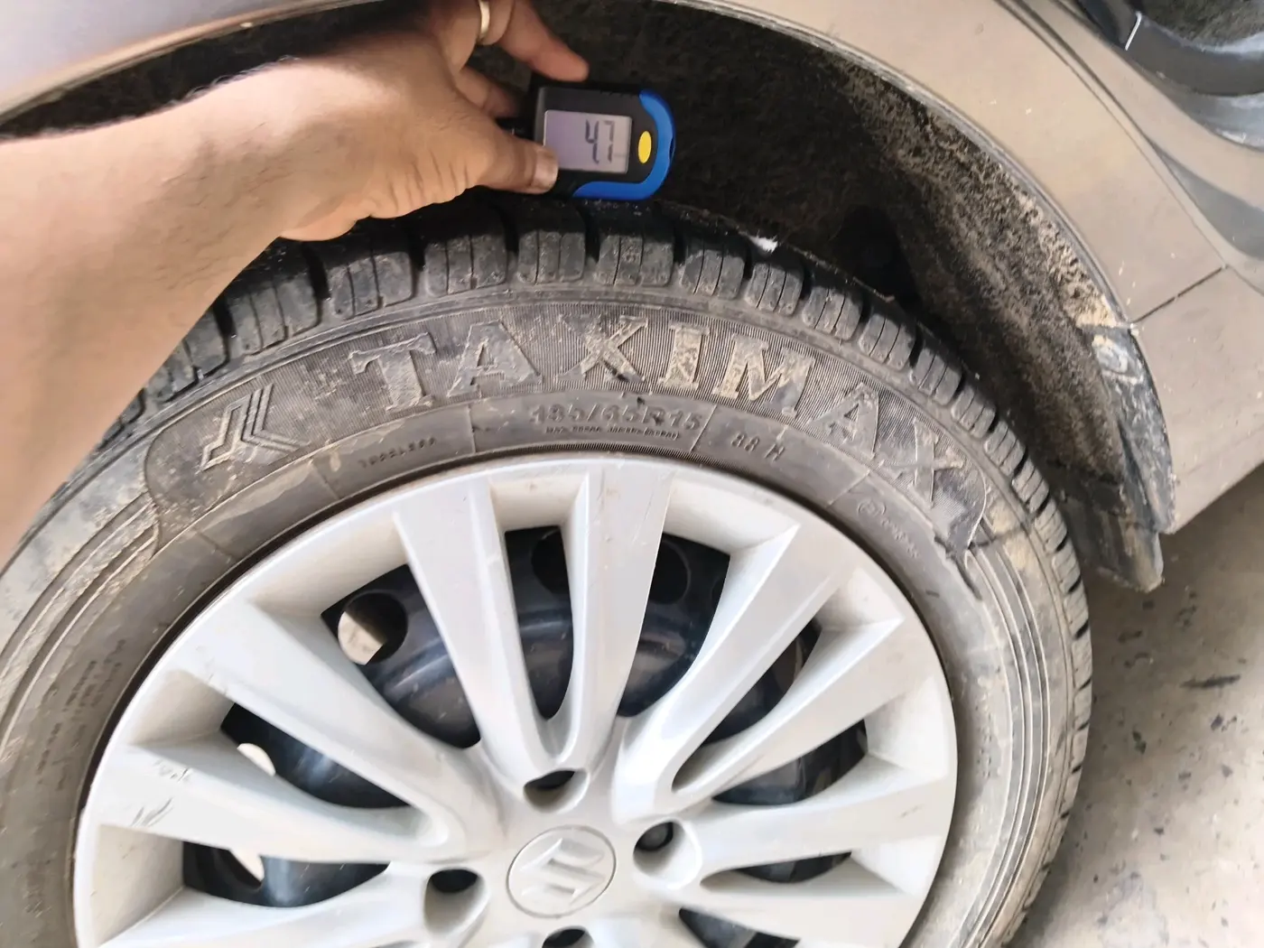 2019 Maruti Baleno DELTA PETROL 1.2, CNG, Manual, 2,50,872 km, tyre