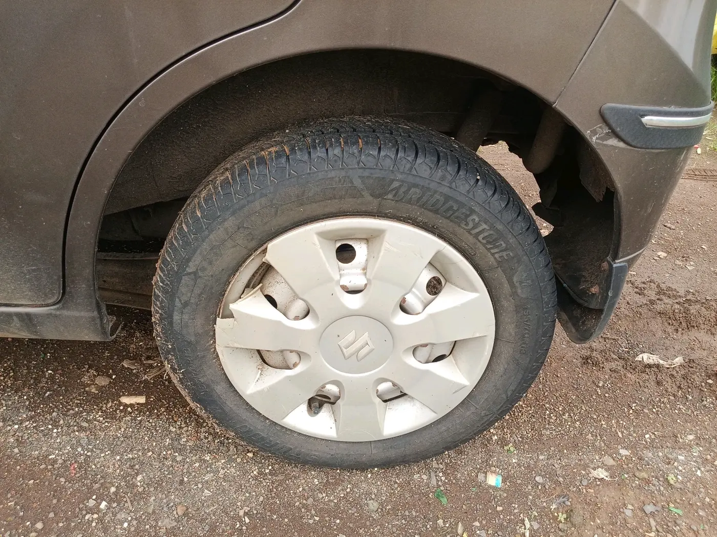 2014 Maruti Wagon R 1.0 LXI CNG, CNG, Manual, 57,605 km, tyre