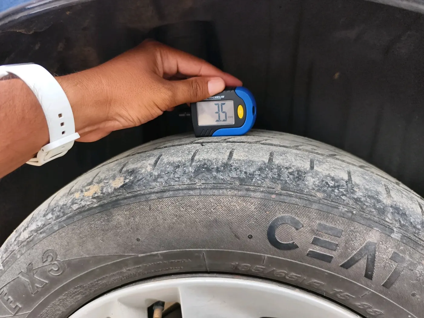 2023 Maruti Baleno DELTA CNG 1.2L, CNG, Manual, 1,10,684 km, tyre