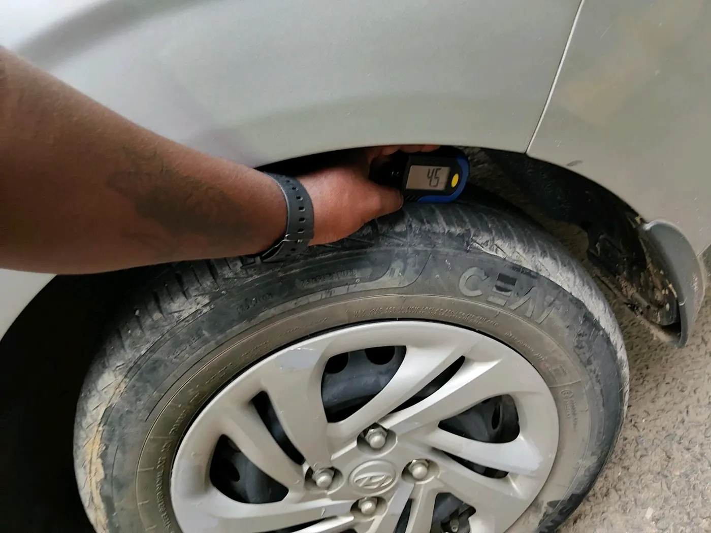 2021 Hyundai AURA S 1.2 CNG, CNG, Manual, 83,067 km, tyre