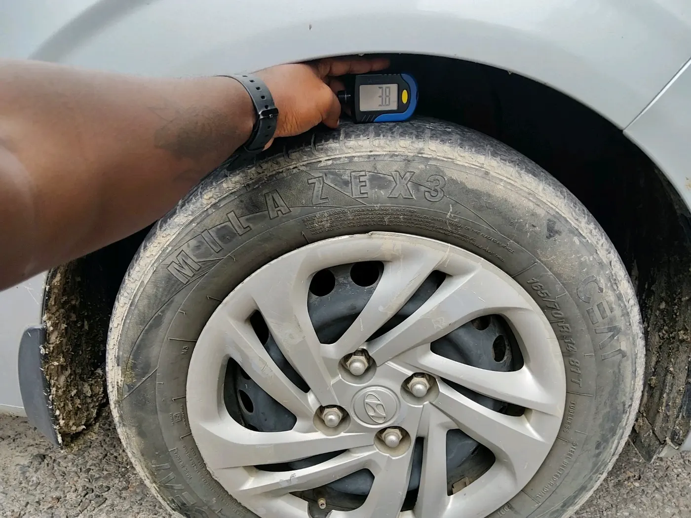 2021 Hyundai AURA S 1.2 CNG, CNG, Manual, 83,067 km, tyre
